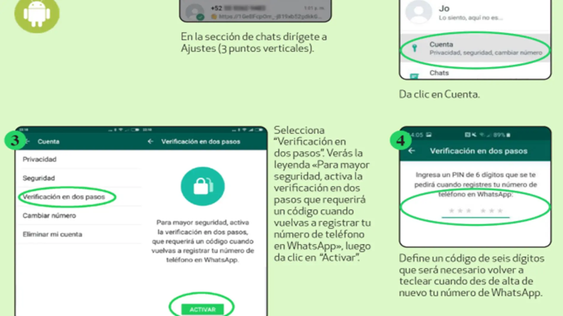 Verificación de dos pasos de Android